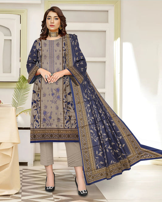 Royal Dusk – 3-Piece Unstitched  Embroidered Lawn Suit