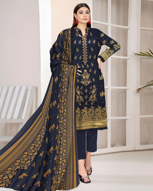 Neel Bahr – 3-Piece Unstitched Embroidered Lawn Suit