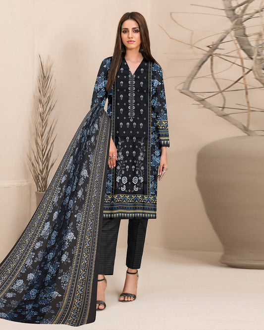 Neel Raat – 3-Piece Unstitched Embroidered Lawn Suit