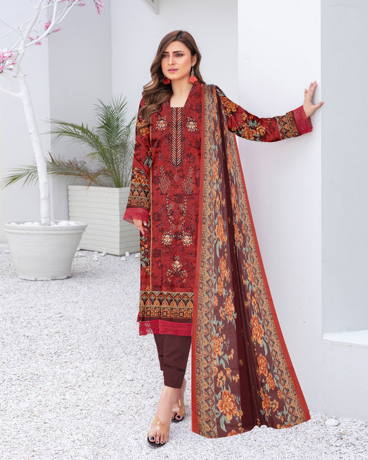 Ruby Grace – 3-Piece Unstitched Embroidered Lawn Suit