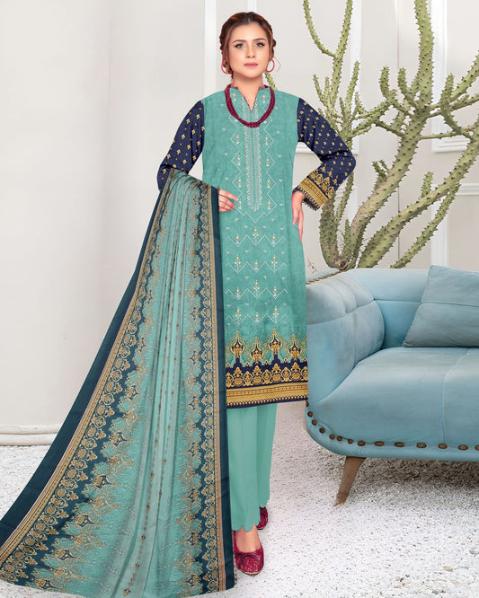 Coral Dream – 3-Piece Unstitched Embroidered Lawn Suit