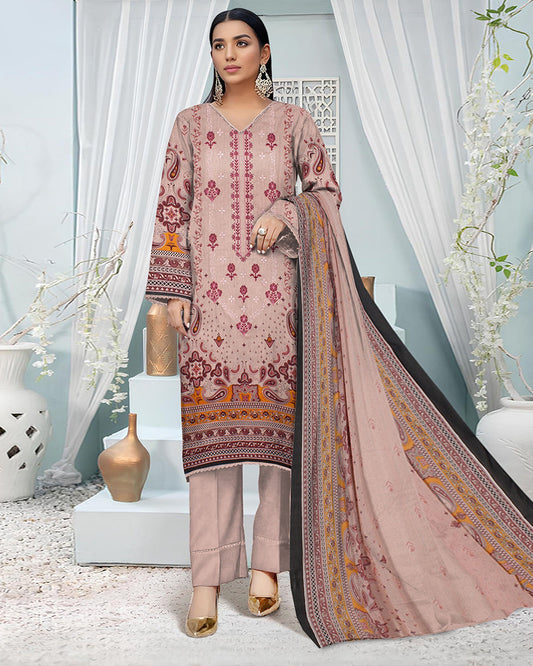 Gulnaar Rang – 3-Piece Unstitched Embroidered Lawn Suit