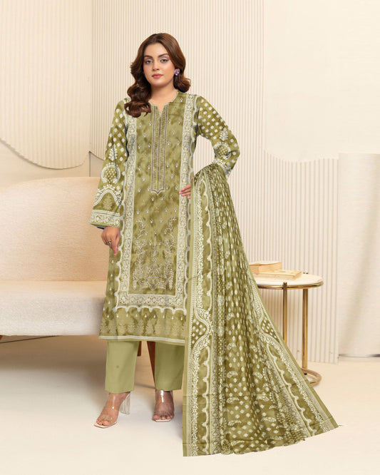Dewdrop Grace – 3-Piece Unstitched Embroidered Lawn Suit
