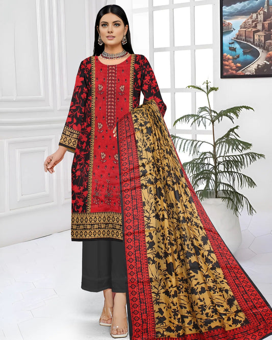 Ruby Drape – 3-Piece Unstitched Embroidered Lawn Suit