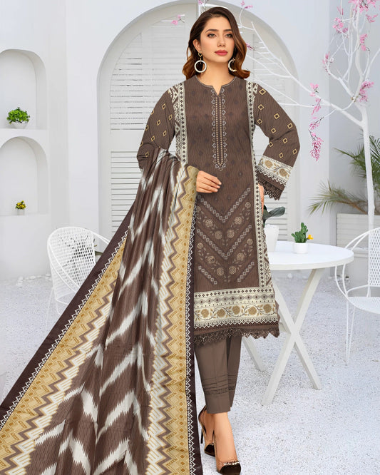 Sand Dusk – 3-Piece Unstitched Embroidered Lawn Suit